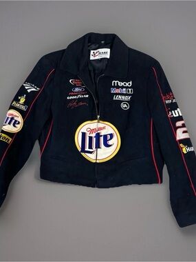 Vintage NASCAR Rusty Wallace Miller Lite Jacket Kids XL Chase Authentics